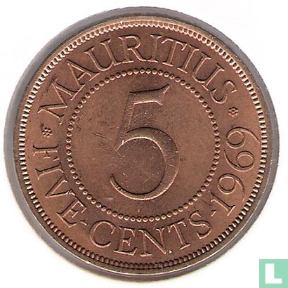 Mauritius 5 cents 1969 - Image 1