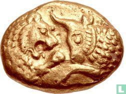 Lydia Sardes Koning Croesus AV zware Stater circa 560-546 v. Chr. - Afbeelding 1