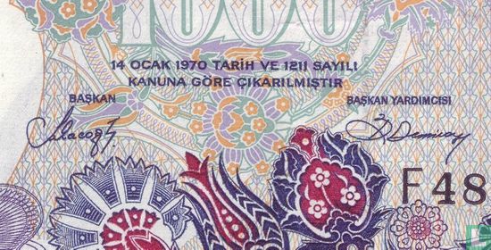 Türkei 1000 Lira (Serie FJ) - Bild 3