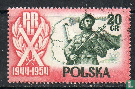 10e anniversaire République populaire de Pologne