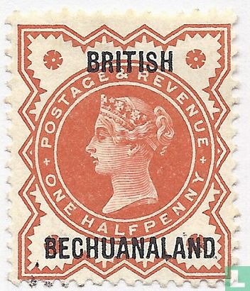 Queen Victoria with overprint