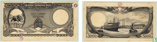 Indonésie 5.000 Rupiah 1957 (Proof)