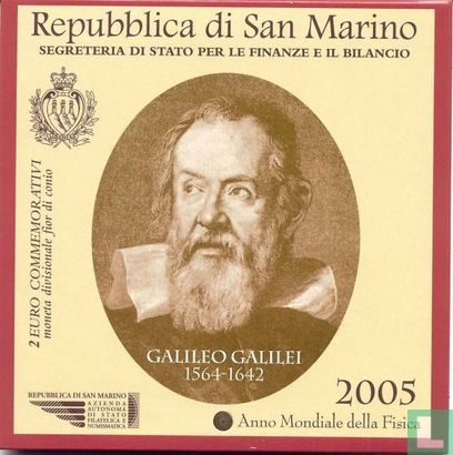 San Marino 2 Euro 2005 (Folder) "World Year of Physics" - Bild 1