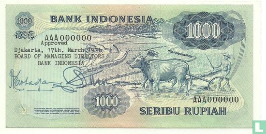 Indonesië 1.000 Rupiah 1971 (Proof)
