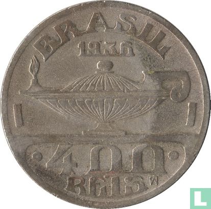 Brésil 400 réis 1936 - Image 1