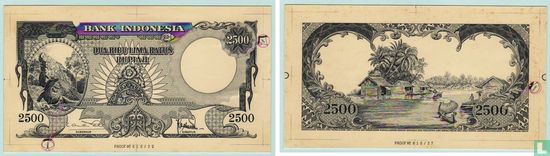 Indonésie 2.500 Rupiah 1957 (Proof)