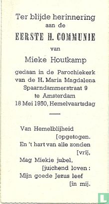 Eerste H. Communie Mieke Houtkamp - Afbeelding 2