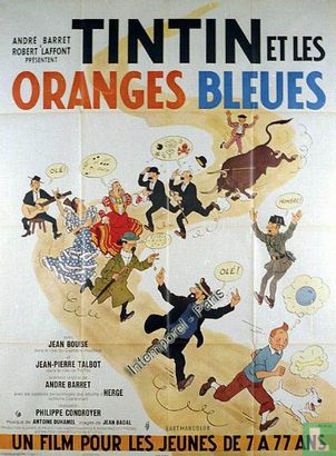 Tintin et les oranges bleues (Kuifje film poster)