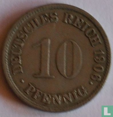 Duitse Rijk 10 pfennig 1906 (G) - Afbeelding 1