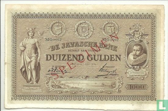 Nederlands Indië 1000 Gulden - Afbeelding 1
