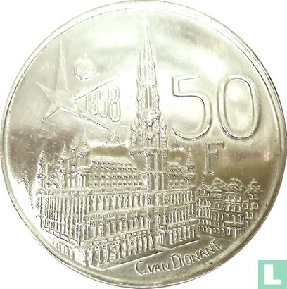 Belgique 50 francs 1958 (NLD - frappe monnaie) "Brussels World Fair" - Image 1