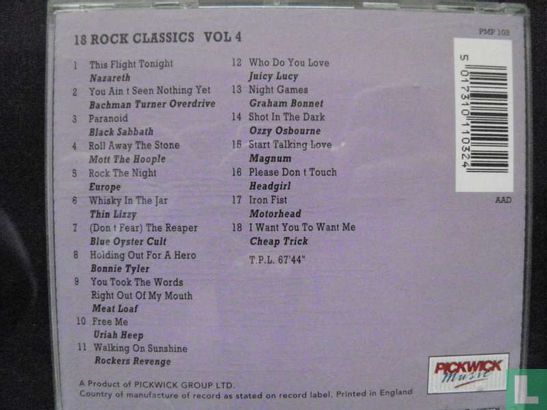 18 Rock Classics from the 70's & 80's Vol.4 - Image 2