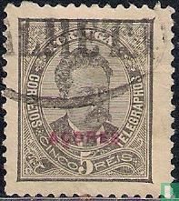 King Luis I with overprint