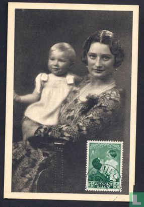 S.M.la  Reine Astrid et S.A.R. le Prince Baudouin - Image 1