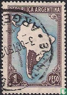 Kaart van Zuid-Amerika (zonder landsgrenzen) - Afbeelding 1