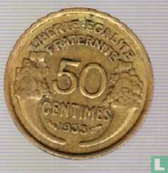 Frankrijk 50 centimes 1933 (gesloten 9)  - Afbeelding 1