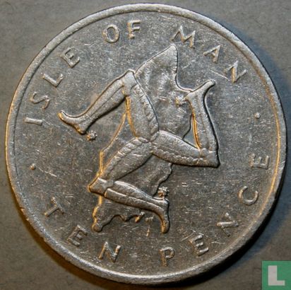Man 10 pence 1976 (koper-nikkel - PM aan beide zijden) - Afbeelding 2