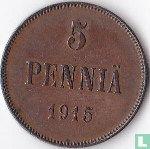 Finlande 5 penniä 1915 - Image 1