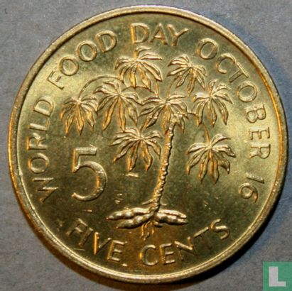 Seychelles 5 cents 1981 "FAO - World Food Day" - Image 2