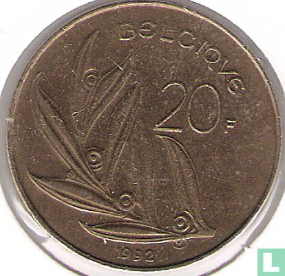 Belgium 20 francs 1992 (FRA) - Image 1