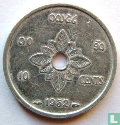 Laos 10 cents 1952 - Afbeelding 1
