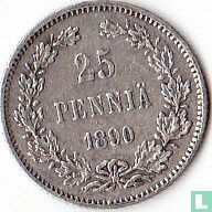 Finlande 25 penniä 1890 - Image 1