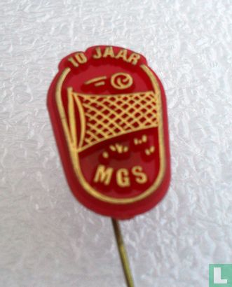 10 jaar MGS [gold auf rot]