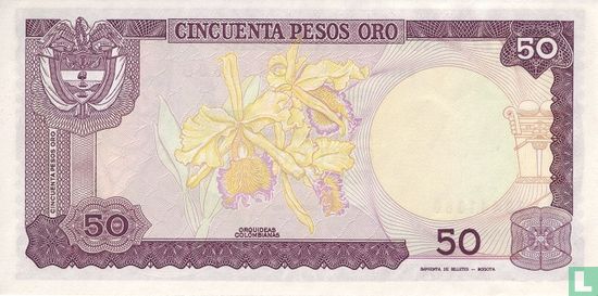 Colombia 50 Pesos Oro  - Image 2