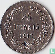 Finlande 25 penniä 1916 - Image 1