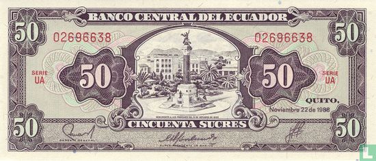 Ecuador 50 Sucres - Afbeelding 1