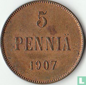 Finnland 5 Penniä 1907 - Bild 1
