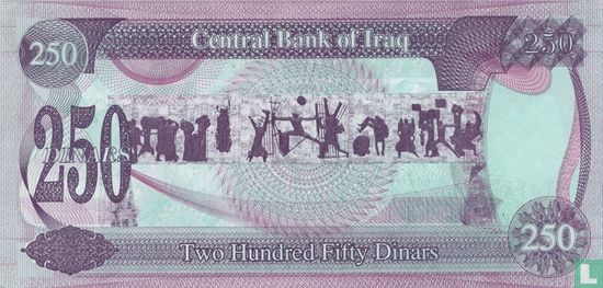 Iraq 250 Dinars (fluorescent paper) - Image 2