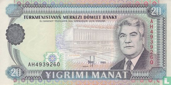 Turkmenistan 20 manat - Image 1