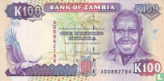 Zambia 100 Kwacha  - Afbeelding 1