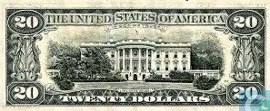 Dollars des États-Unis 20 1993 E - Image 2