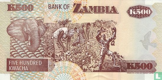 Zambie 500 Kwacha 1992 - Image 2