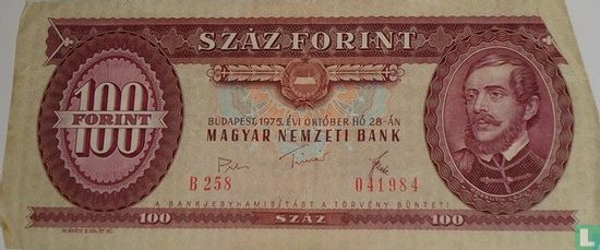 Hongrie 100 Forint 1975 - Image 1