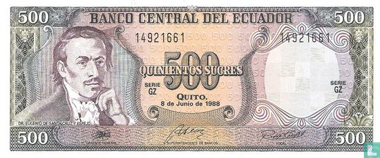 Ecuador 500 Sucres - Image 1