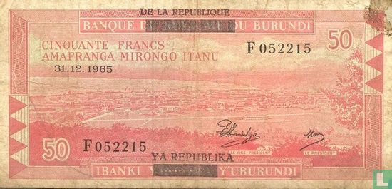 Burundi 50 Francs ND (1966) - Image 1
