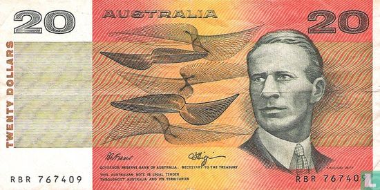 Australie 20 Dollars ND (1989) - Image 1