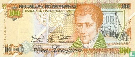 Honduras 100 Lempiras - Afbeelding 1