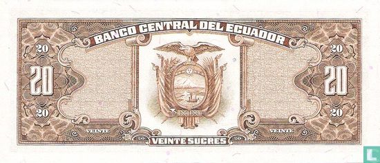 Equateur 20 Sucres - Image 2