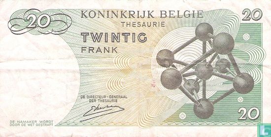 Belgium 20 Francs 1964 - Image 2