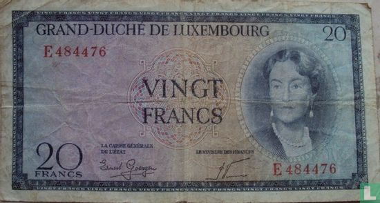 Luxembourg 20 francs - Image 1