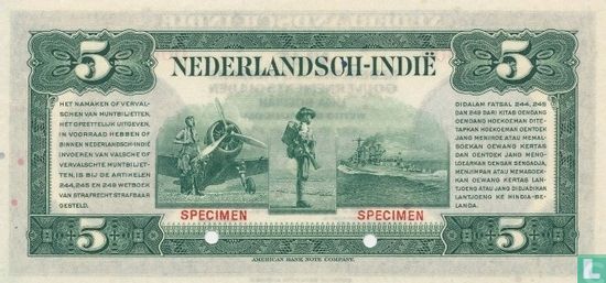 Inde néerlandaise 5 Gulden - Image 2