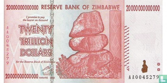 Zimbabwe 20 Trillion Dollars 2008 - Image 1
