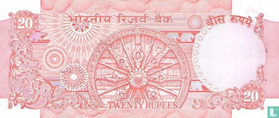 India 20 Rupees 1997 (C) - Afbeelding 2