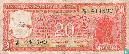 India 20 Rupees - Afbeelding 1