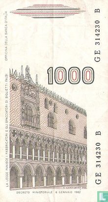 Italie 1000 lires 1992 - Image 2