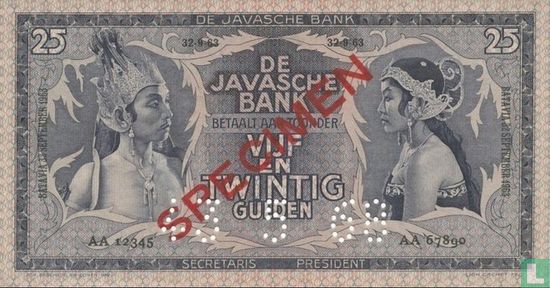 Spécimen Javaneese Dancer 25 Gulden - Image 1